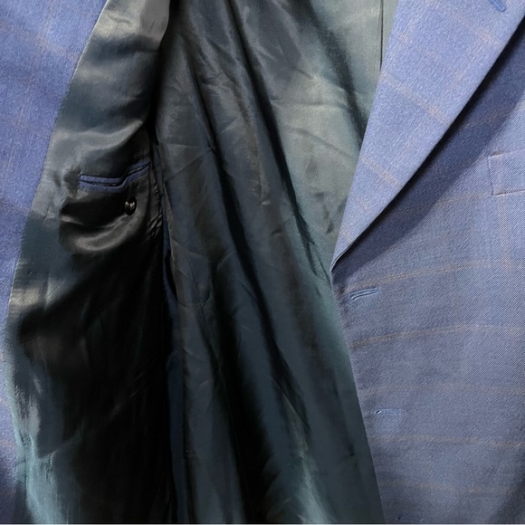 Atelier Torino Vintage Wool Blazer 46L Sportcoat Career Professional Blue - Picture 8 of 12